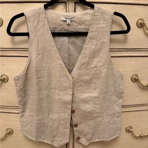 Madewell Natural Linen Vest 🤍